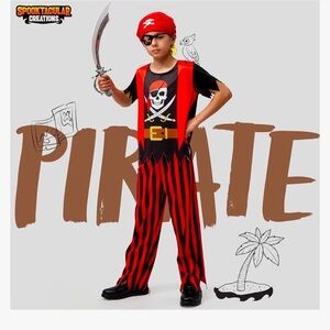 NWT Spooktacular Creations Pirate Costume Set, 3T